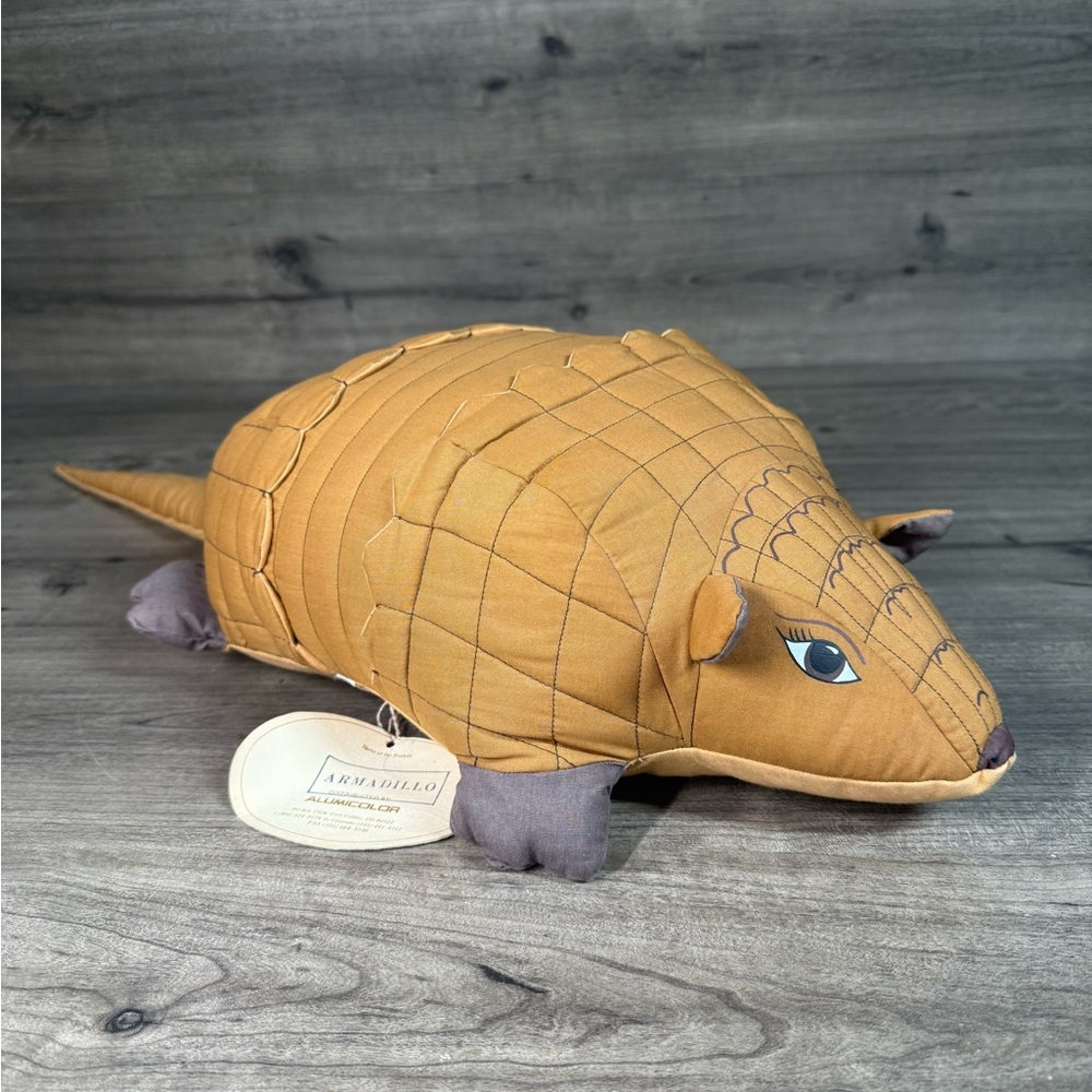 VTG Armadillo Plush Angelitos The Originals & still the west - 1989 28L 10”W 6”H